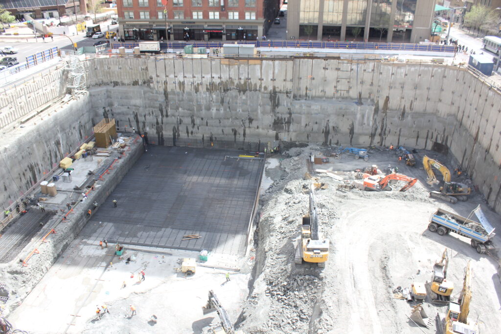 Herald Block - RWH Engineering Perched Caisson over conventional shotcrete